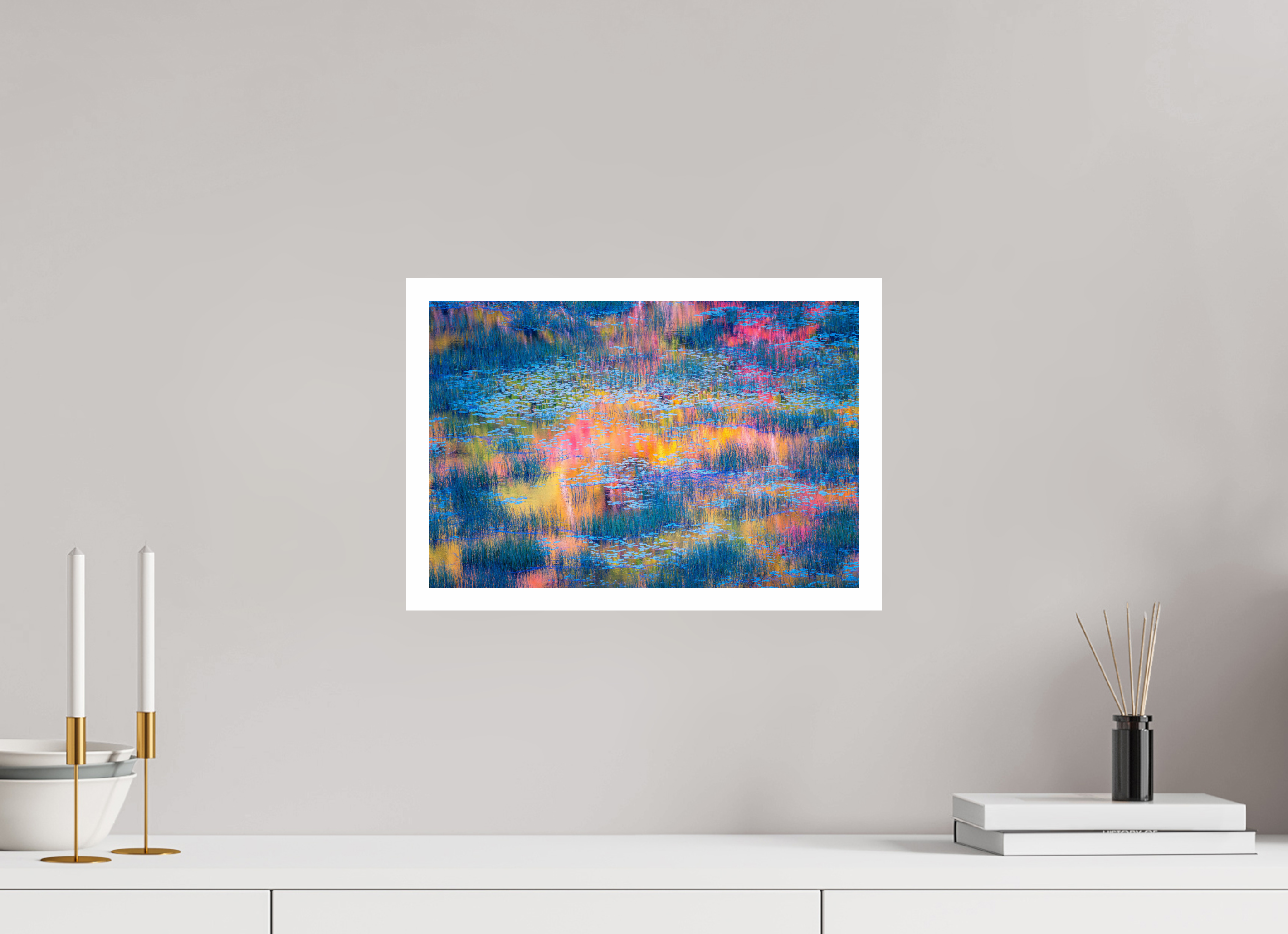 15 x 10″, HM METALLIC SUPERRES079BORDER fall reflected