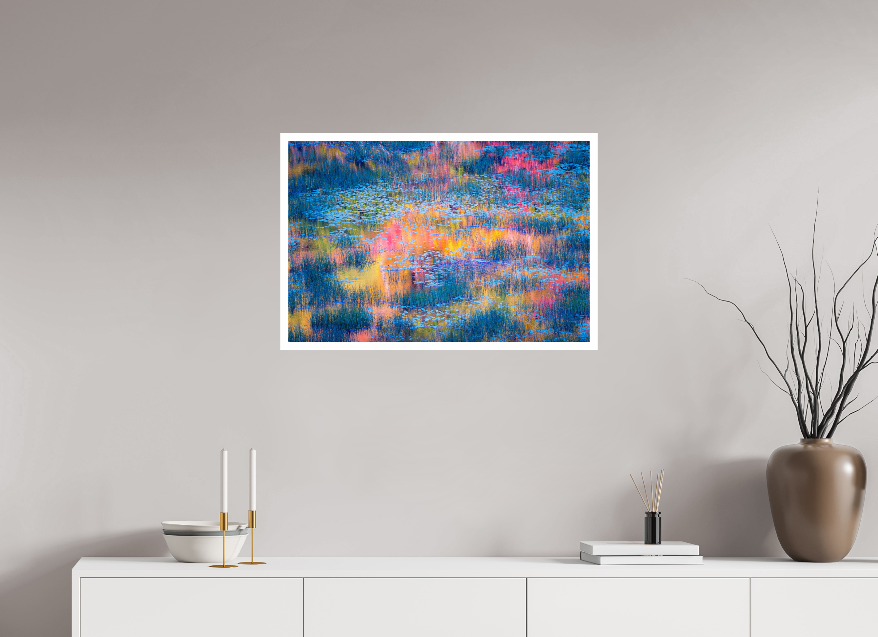 30 x 20″, HM METALLIC SUPERRES079BORDER fall reflected