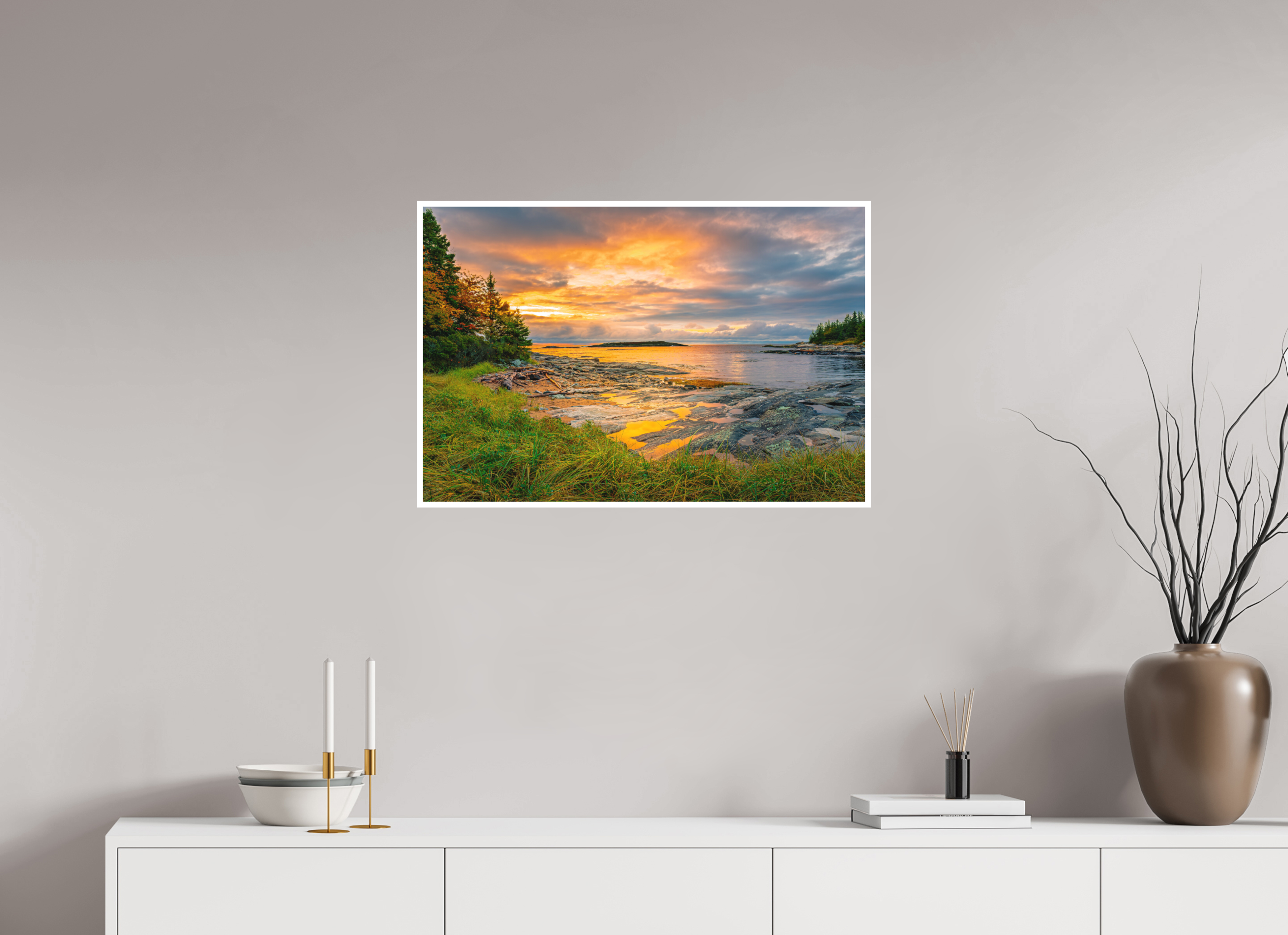 30 x 20″, Canson Baryta Prestige II reflected coast