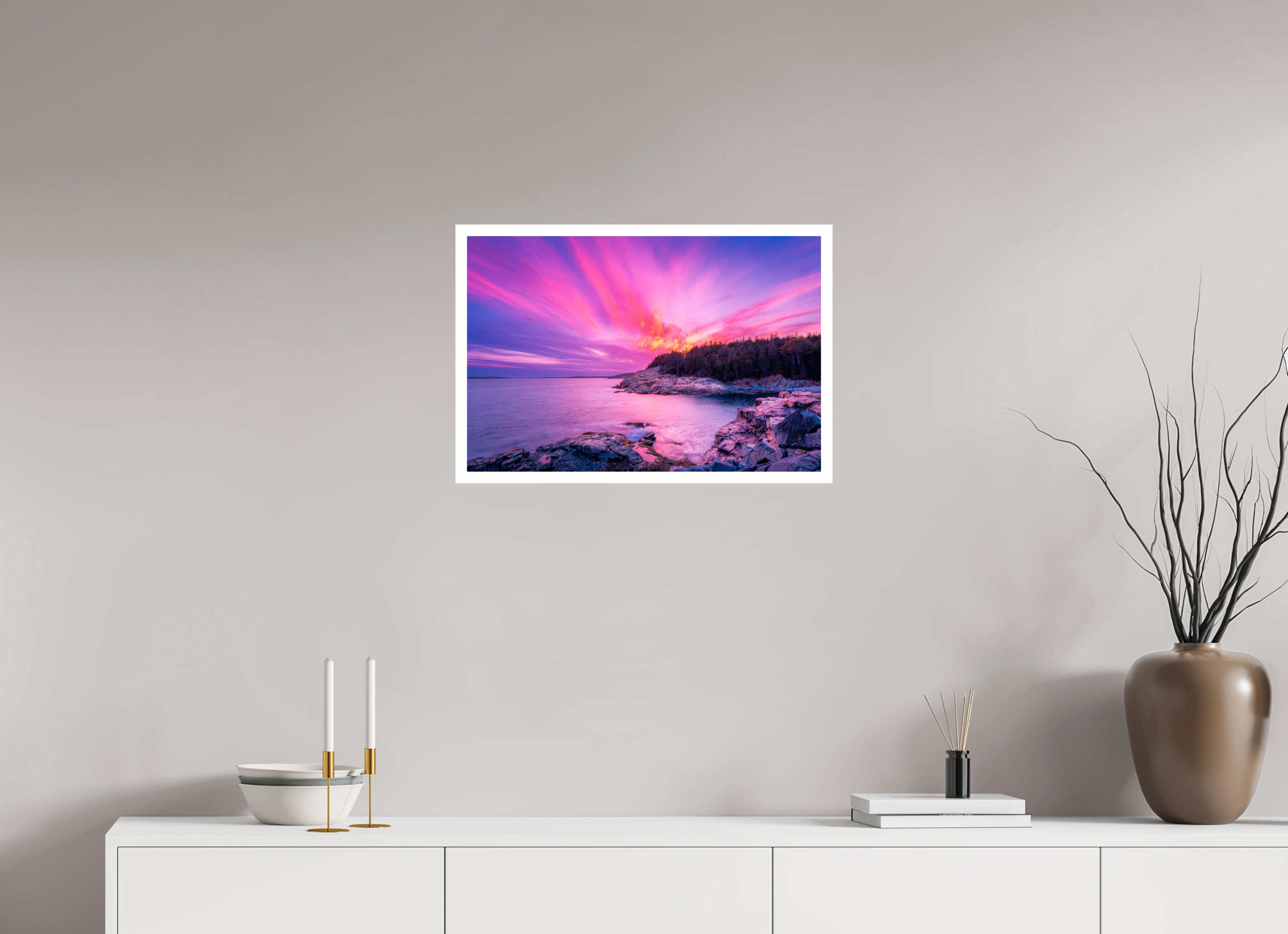 24 x 16″, canson baryta prestige II pink sunset