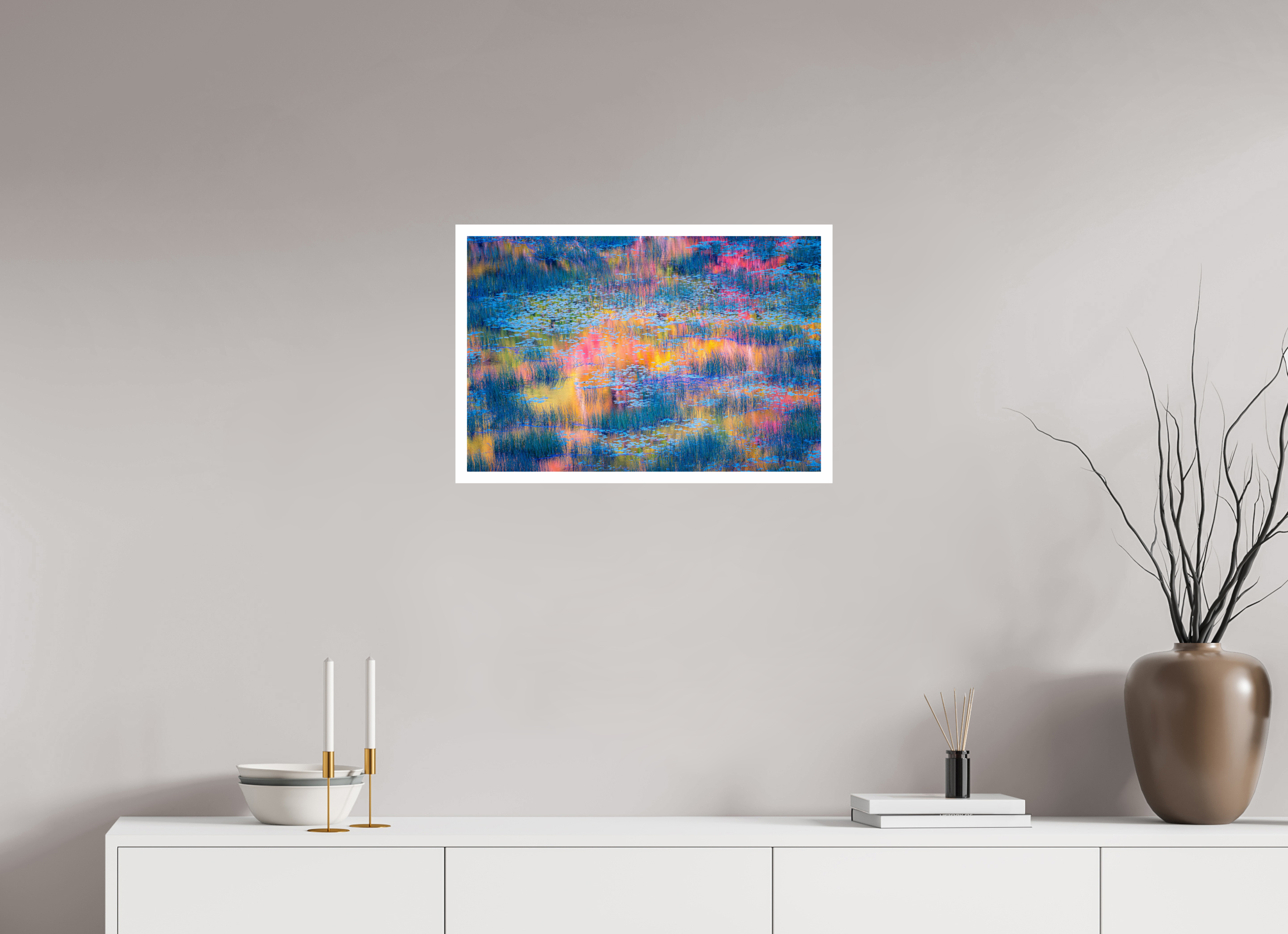 24 x 16″, HM METALLIC SUPERRES079BORDER fall reflected