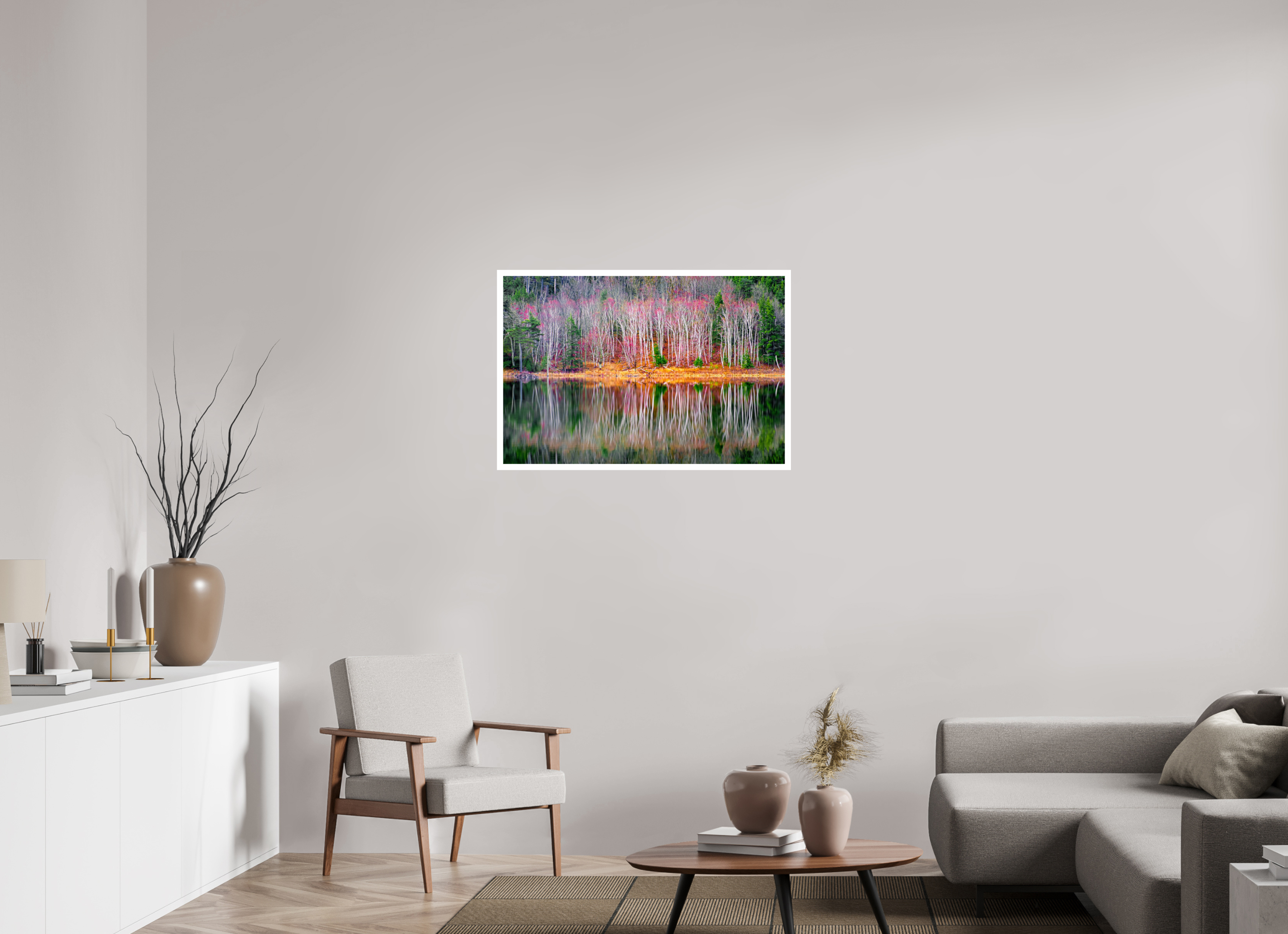 36 x 24″, HMPHOTRAGBARYTASUPERRES080BORDER blooming birches