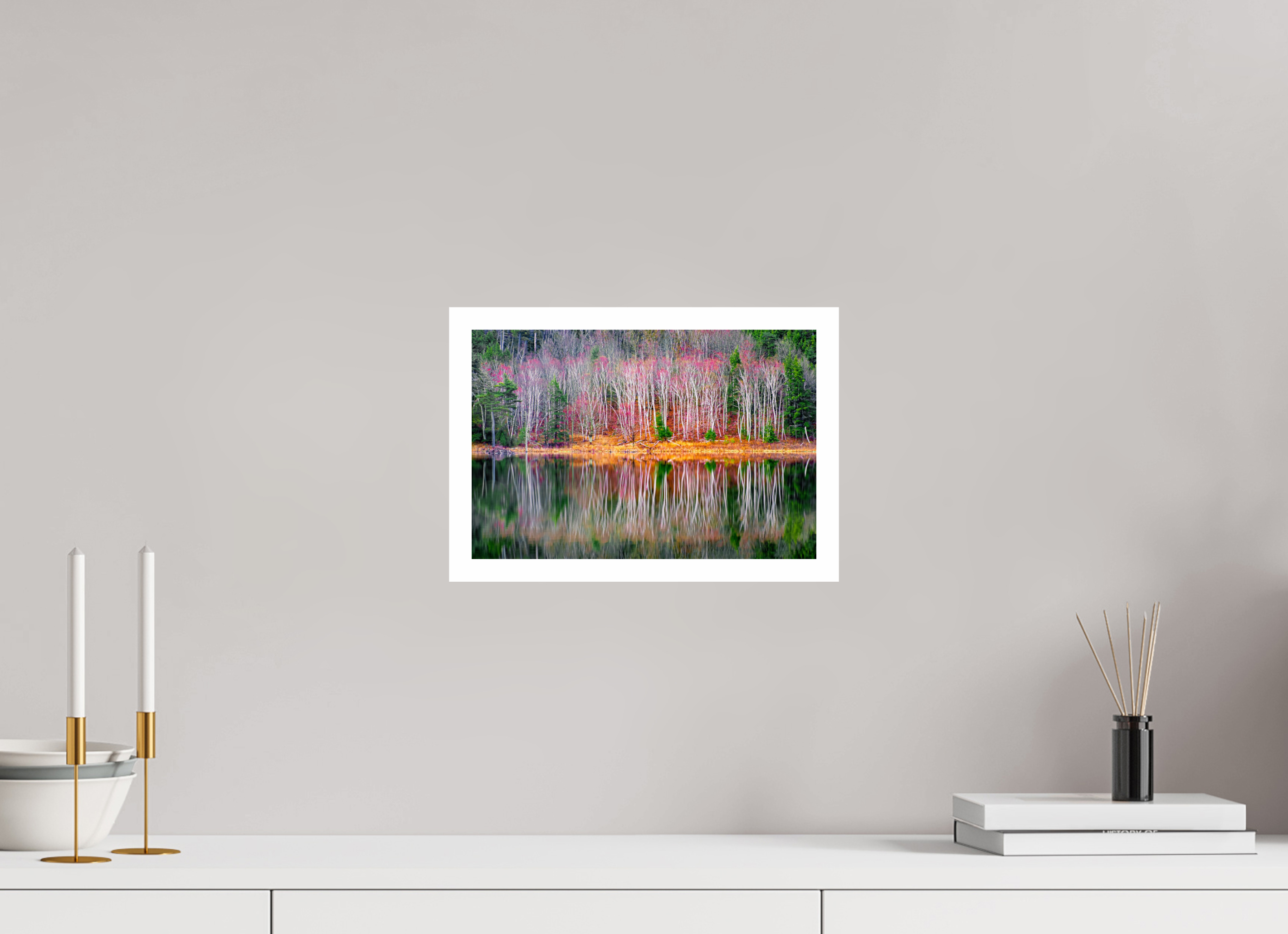 12 x 8″, HMPHOTRAGBARYTASUPERRES080BORDER blooming birches